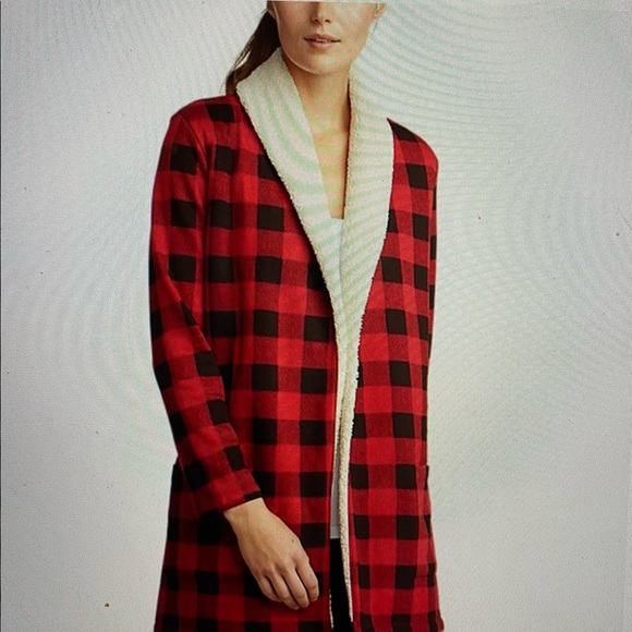 Eddie Bauer Jackets \u0026 Coats | Eddie Bauer Womens Camp Fleece Cardigan | Color: Black/Red | Size: Xs | Sloan555's Closet